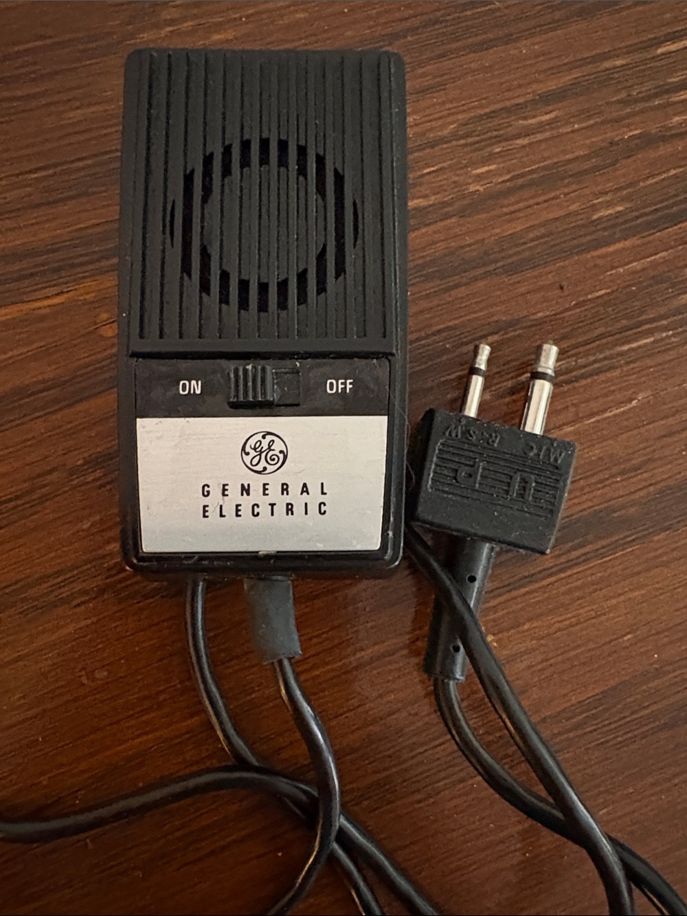 VTG GENERAL ELECTRIC (GE) Microphone for a Portable Cassette Recorder/Dictation